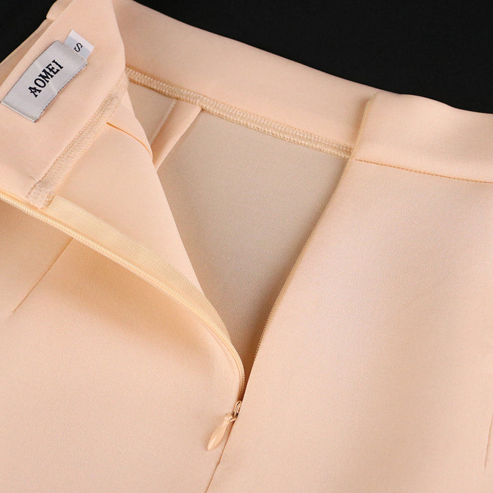Women's elegant pencil skirt with ruffle trim StylebySassy