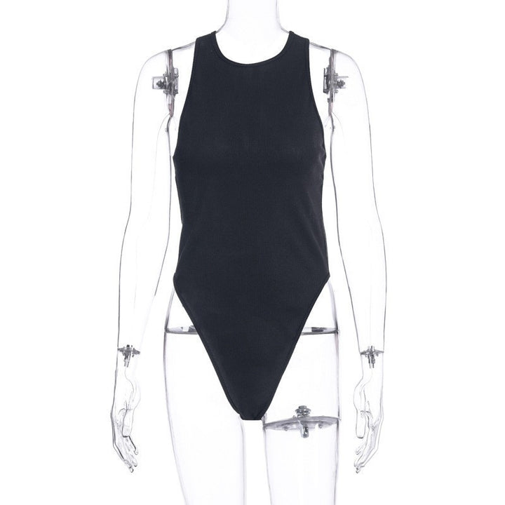 Ladies High-Cut Swimsuit with Fine Rib Details StylebySassy