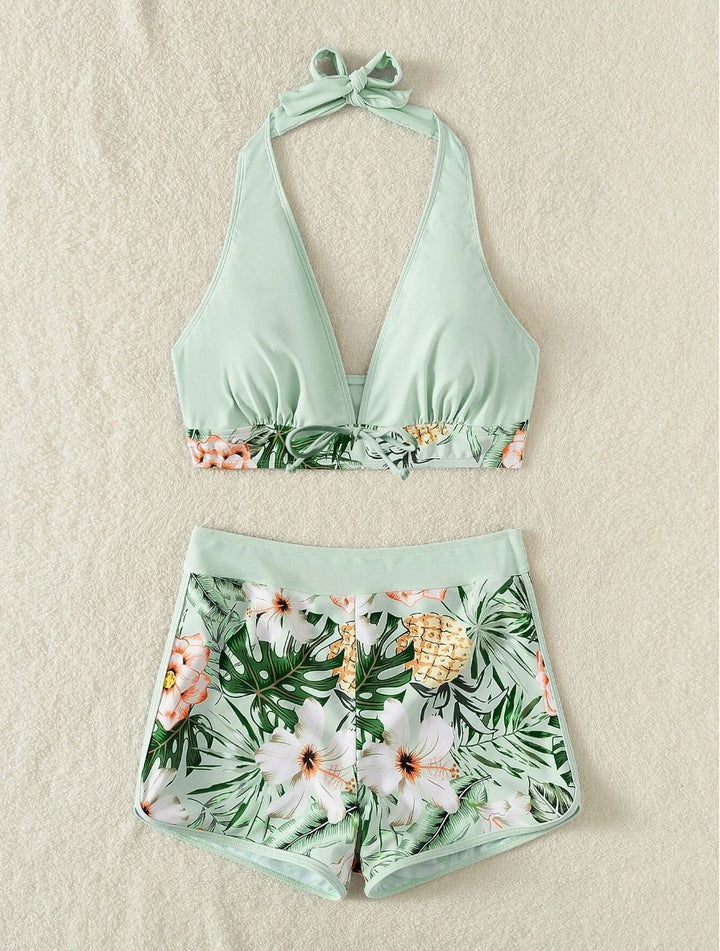 Women’s Sporty Bikini Set with Floral Design StylebySassy