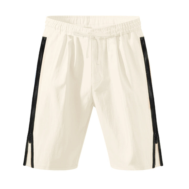 Men's lightweight training shorts with elastic drawstring waistband, side ventilation zippers, and slash pockets StylebySassy
