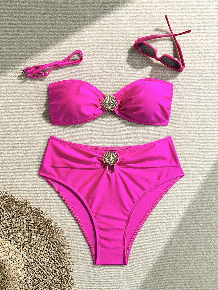Ladies bikini with elegant shell appliqué StylebySassy