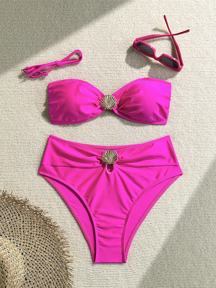 Ladies bikini with elegant shell appliqué StylebySassy