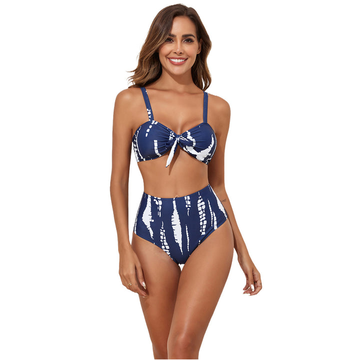 Women's High-Waisted Bikini Set with Playful Knot Detail StylebySassy