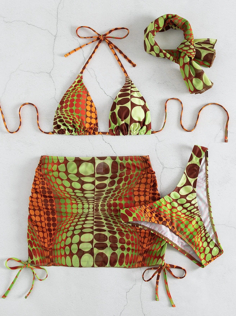 Women's Triangle Bikini with Skirt StylebySassy