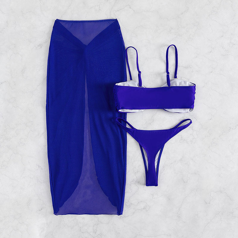 Women’s Bikini Set with fashionable wrap skirt StylebySassy