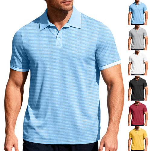 Men's polo shirt with textured knit and slim fit StylebySassy