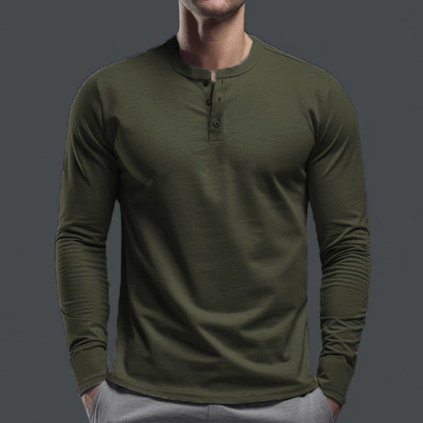 Men's long-sleeve shirt with button placket and slim fit StylebySassy