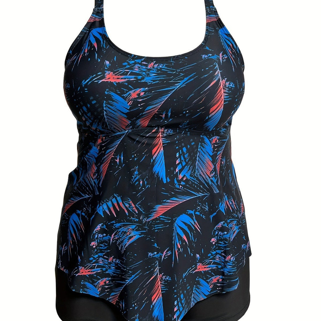 Women’s tankini top with flowing cut and high-quality floral design StylebySassy