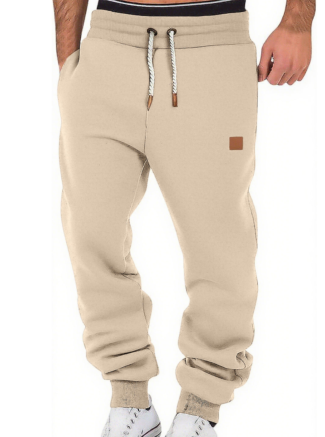 Men's comfortable jogging pants made of high-quality cotton blend with elastic waistband, drawstring, and cuffs StylebySassy
