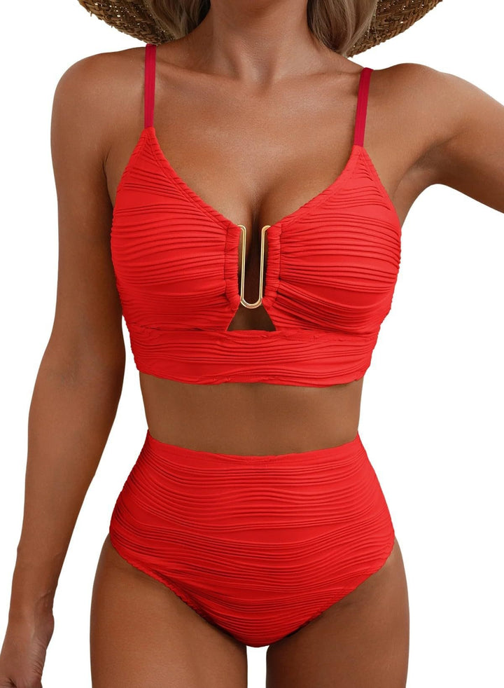 Ladies High-Cut Bikini with Ruffles StylebySassy