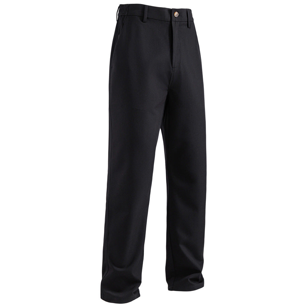 Men's straight-cut comfort chino pants with elastic waistband StylebySassy