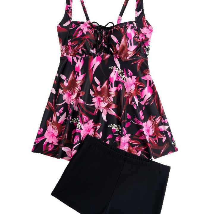 Women's tankini with floral top and comfortable shorts StylebySassy
