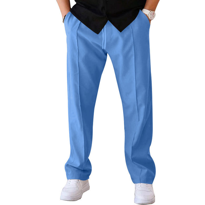 Men's jogger pants in chino look with crease and drawstring StylebySassy