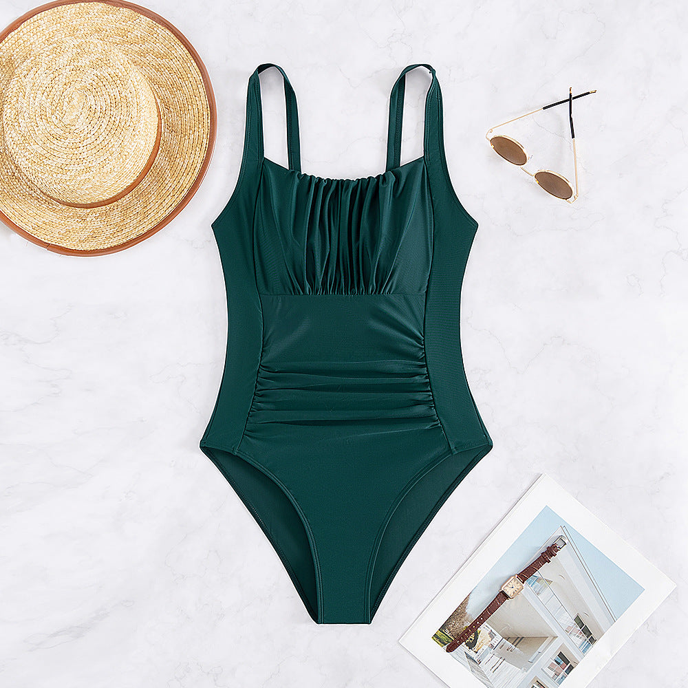 Women’s One-Piece Swimsuit with Fashionable Ruffle Details StylebySassy