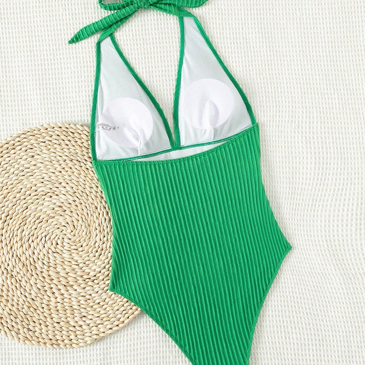 Women’s one-piece swimsuit with sophisticated rib design StylebySassy