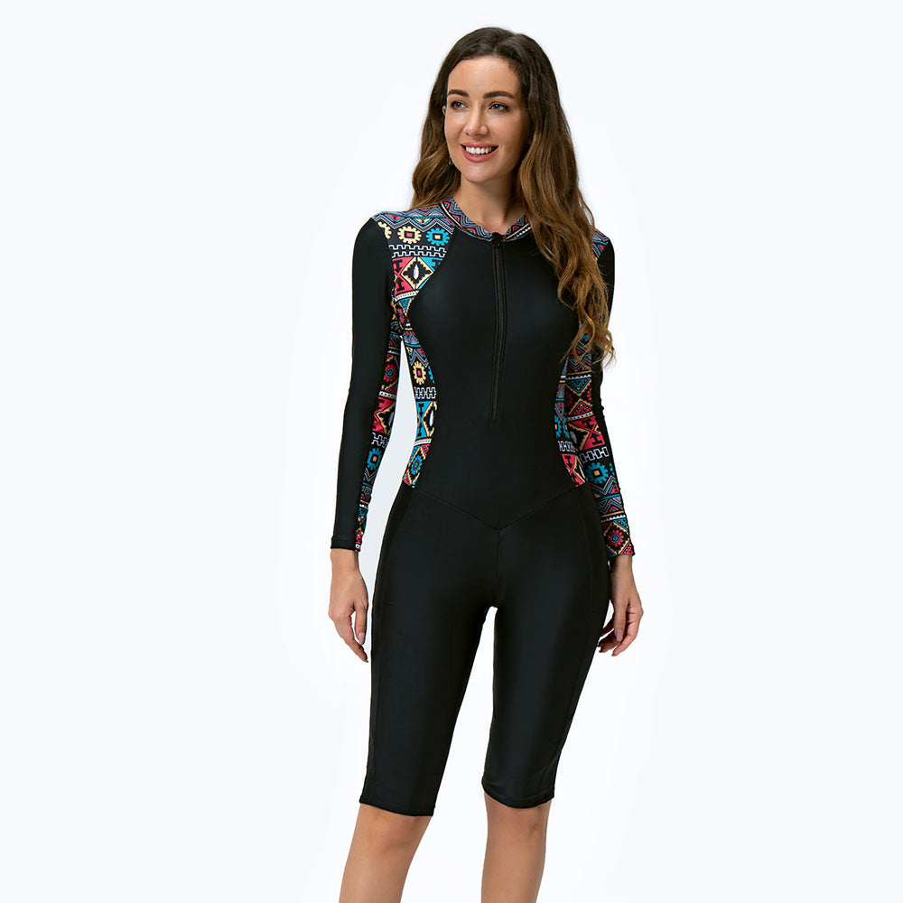 Women Long Sleeve One-Piece Swimsuit StylebySassy