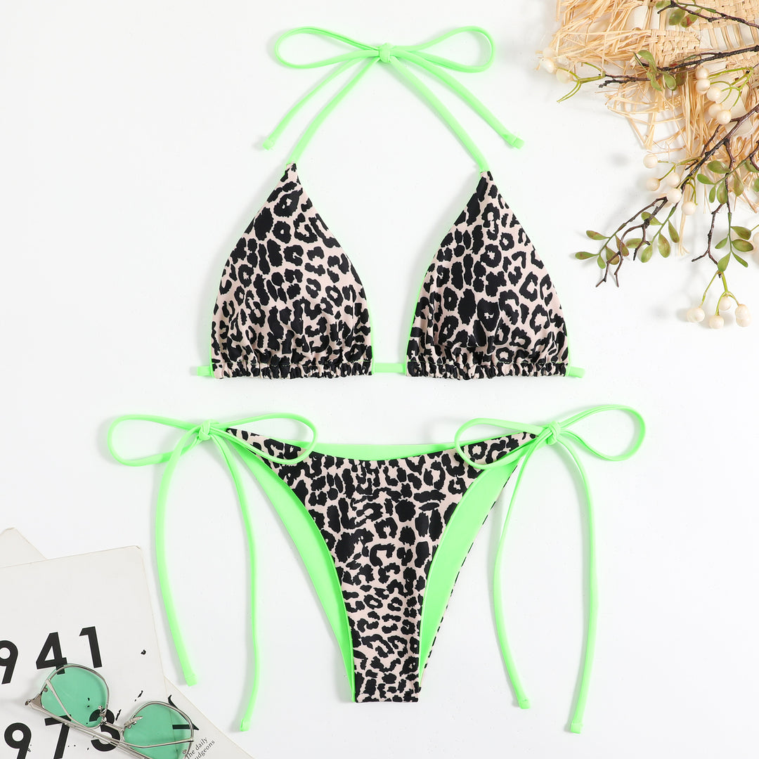 Women Triangle Bikini Set with exciting Leo pattern StylebySassy