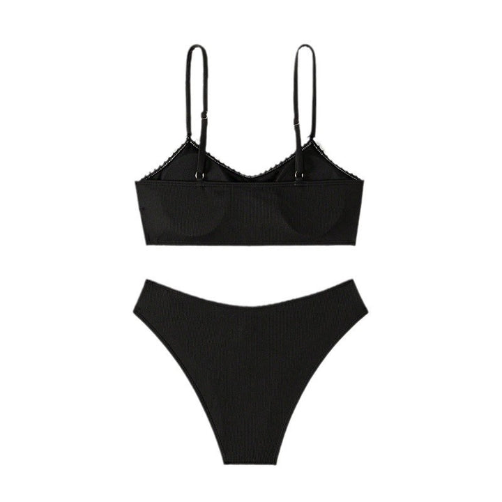 Ladies bikini set with elegant ruffled hem StylebySassy
