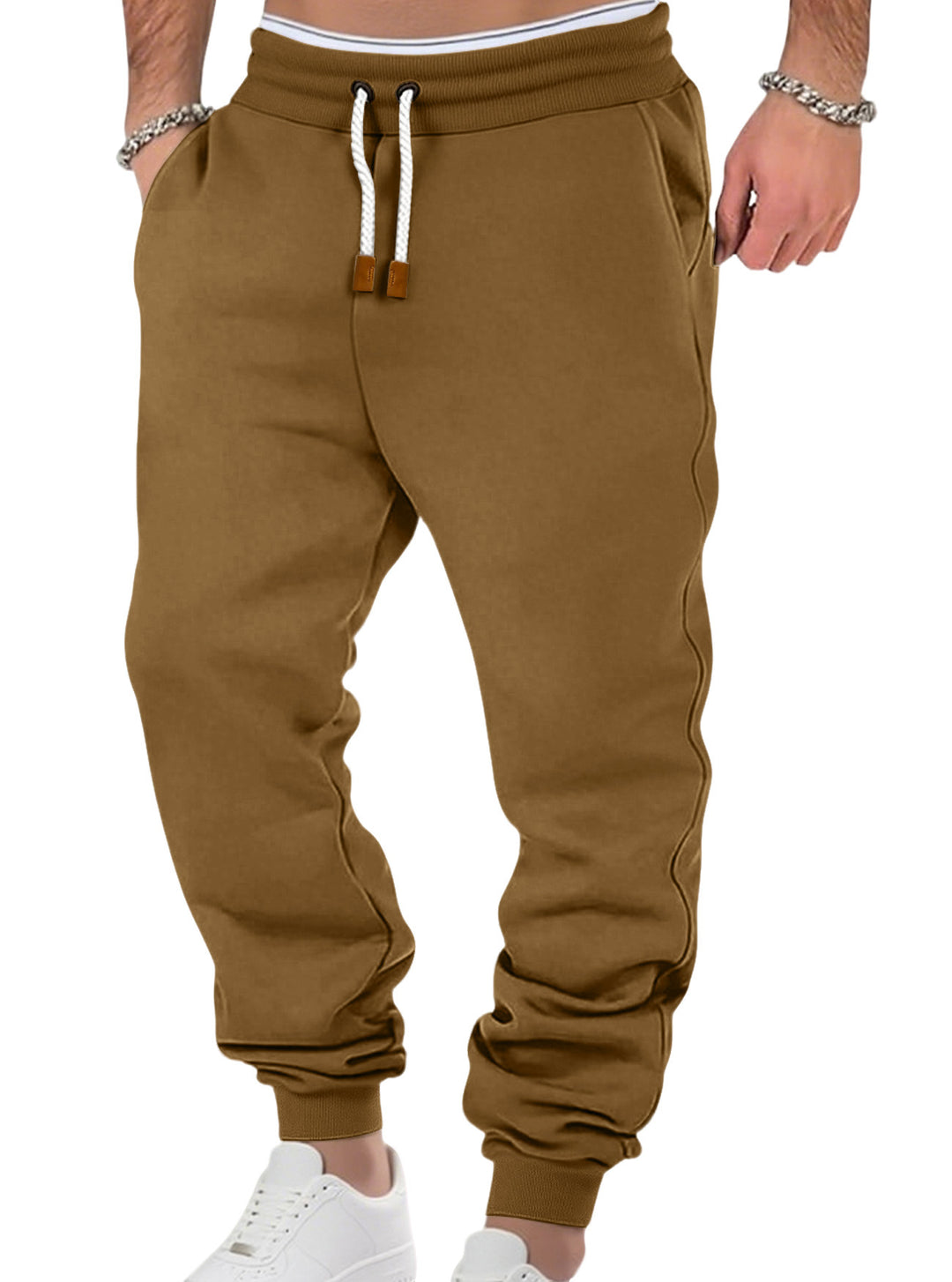 Men's comfortable jogging pants made of high-quality cotton blend with elastic waistband, drawstring, and cuffs StylebySassy