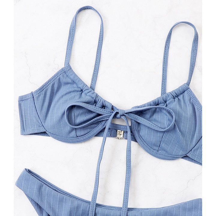 Women's bikini set with adjustable straps and refined ruffle details StylebySassy
