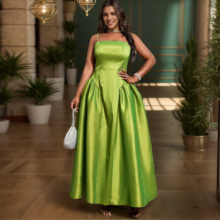 Women Elegant A-Line Maxi Dress with Generous Skirt