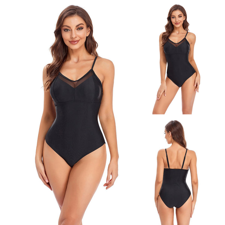 Women Elegant One-Piece Swimsuit with Transparent Inserts StylebySassy