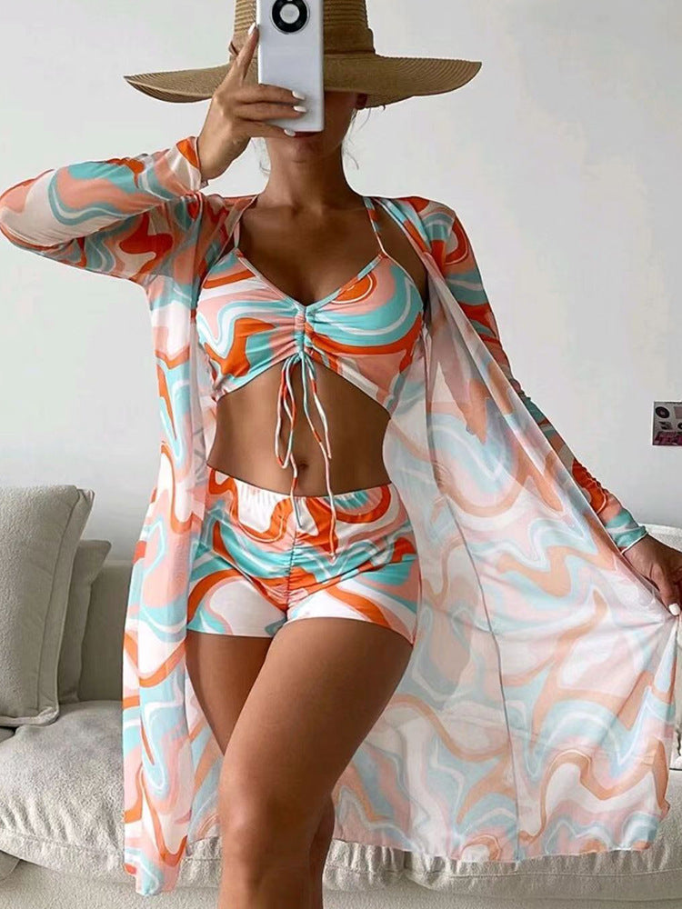 Women's Beach Set with Fashionable Wrap Design StylebySassy