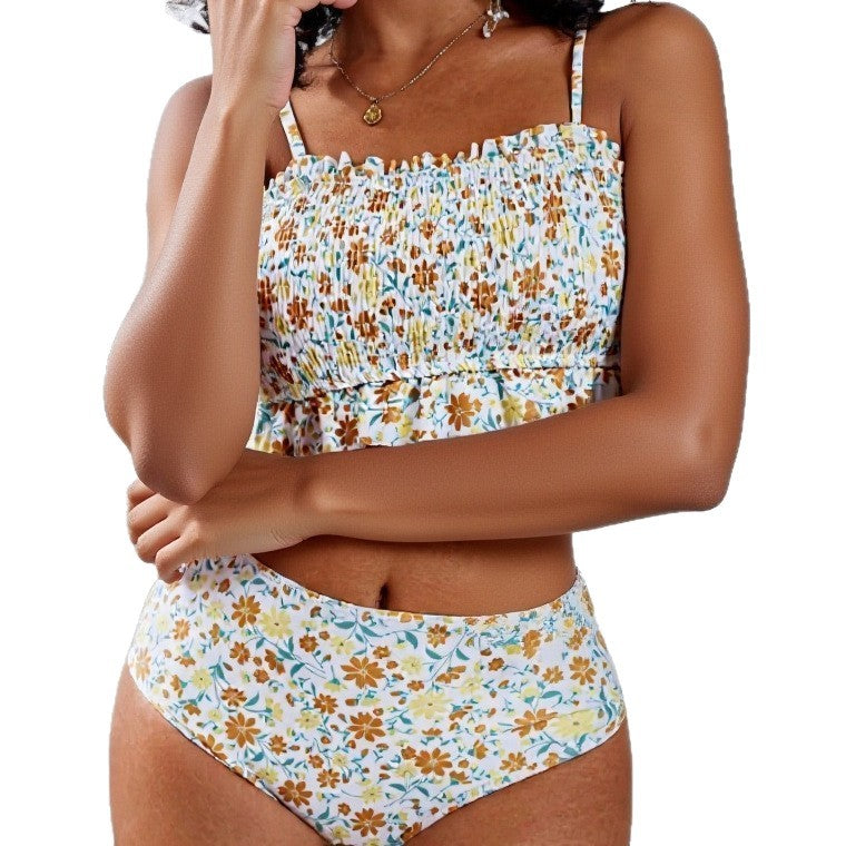 Women's Vintage Bikini Set with Ruffles
