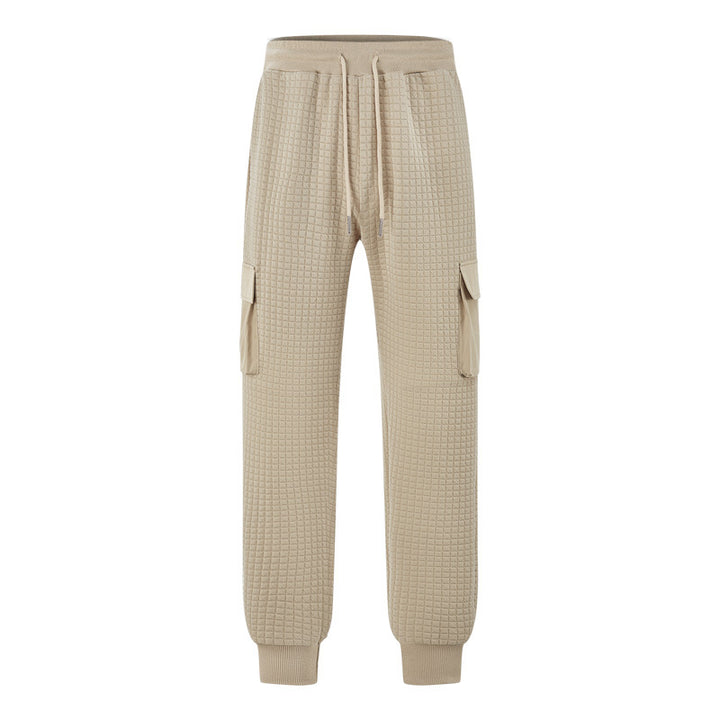 Men's Nano Square Structured Cargo Jogging Pants with Drawstring Waist and Patch Side Pockets StylebySassy