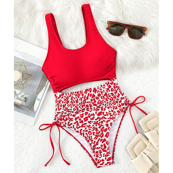 Women's One-Piece Swimsuit with Continuous and Color-Accentuated Design StylebySassy