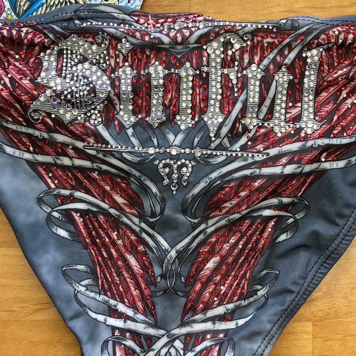 Women's triangle bikini with striking graphic trim StylebySassy