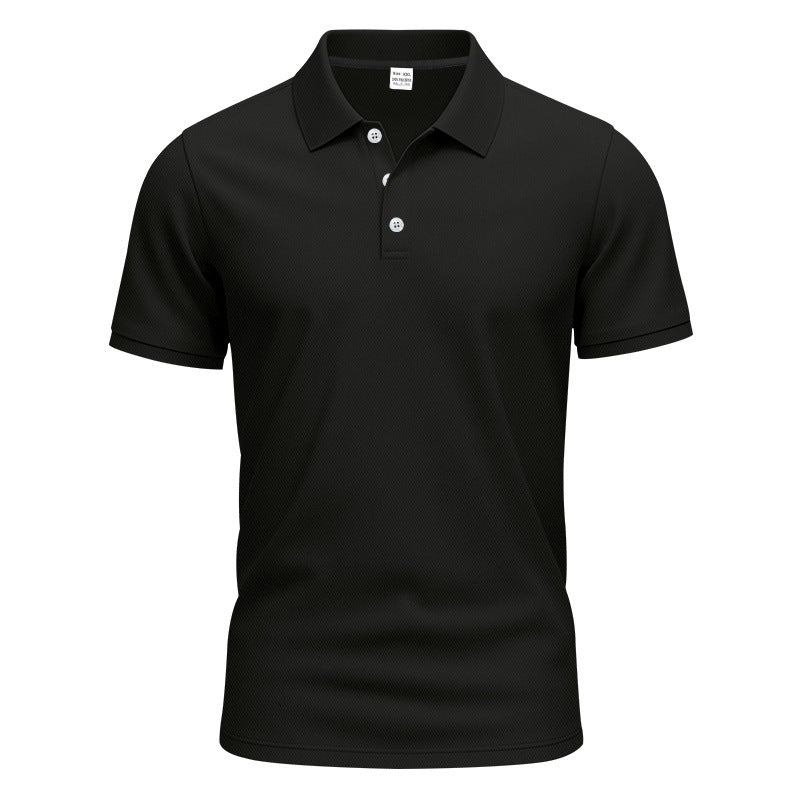 Men's breathable piqué polo shirt short sleeve with button placket StylebySassy