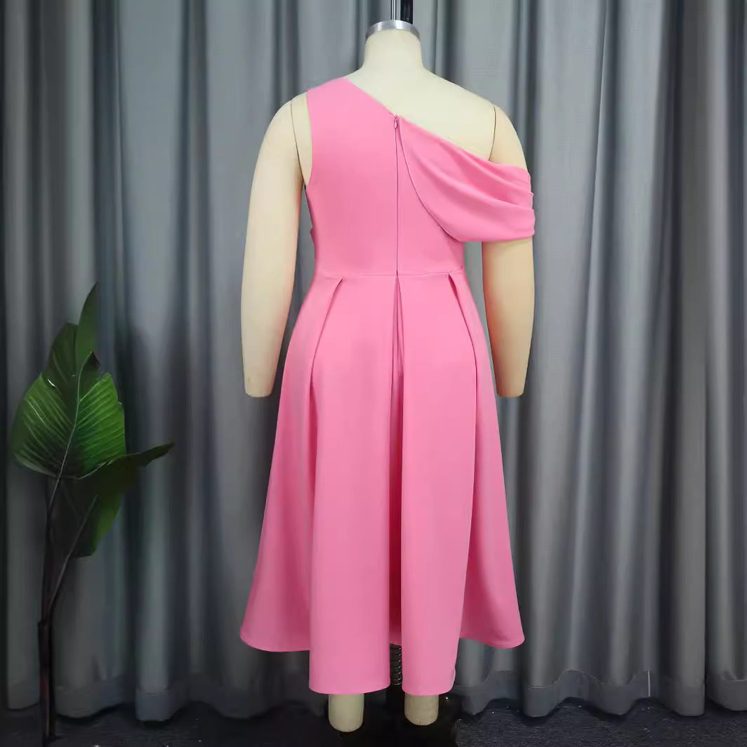 Women’s evening dress with asymmetric cut and elegant top StylebySassy