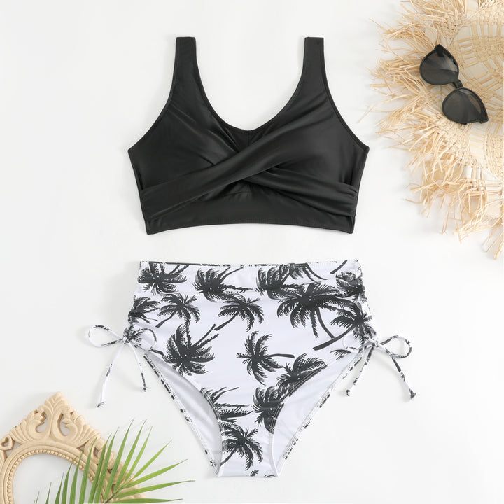 Women's High-Waisted Bikini Set with Adjustable Straps StylebySassy