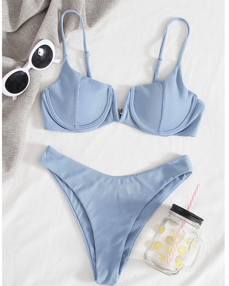 Women’s bikini with underwire and structured ribbed look StylebySassy