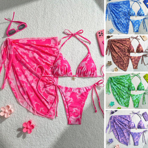 Women Triangle Bikini Set with adjustable straps and wrap StylebySassy