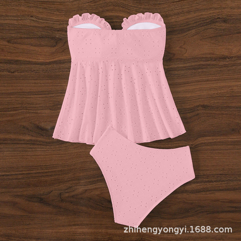 Women's Bustier Swimsuit with Elegant Ruffle Design StylebySassy