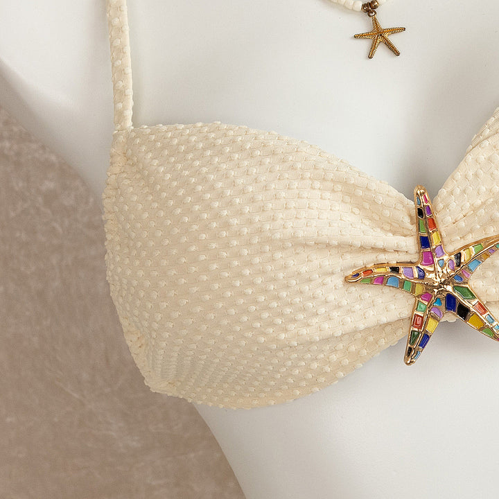 Women's bikini with sparkling star motif and adjustable straps StylebySassy