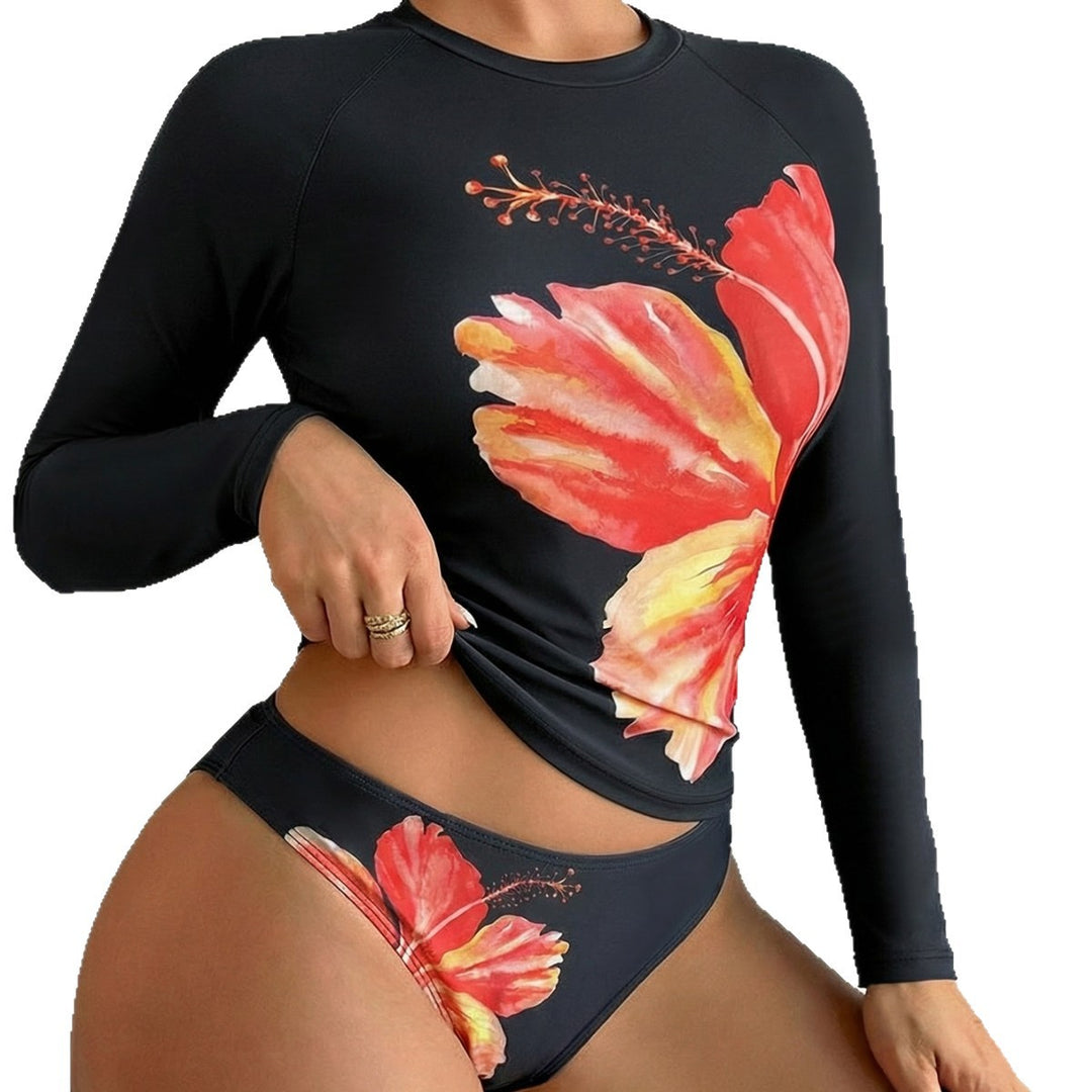 Women’s UV Protection Swimsuit with Floral Print StylebySassy
