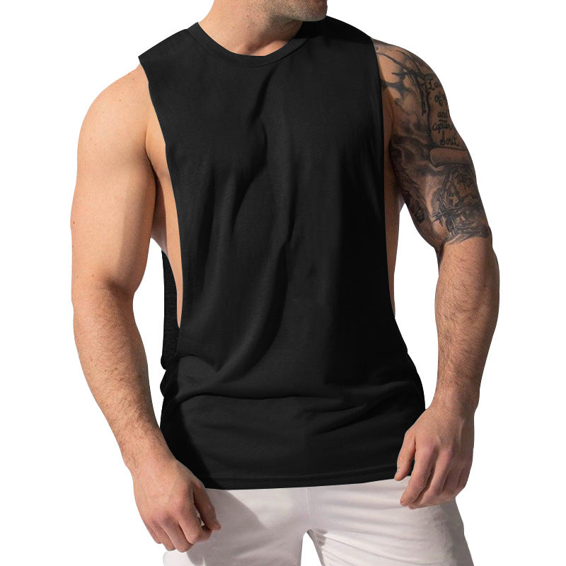 Men's muscle shirt with extra deep arm openings and breathable cotton blend StylebySassy