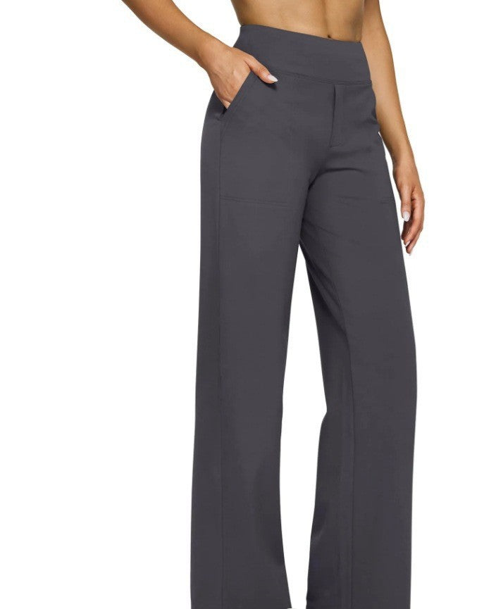 Women wide-cut Palazzo pants with high-cut comfort waistband and side pockets StylebySassy