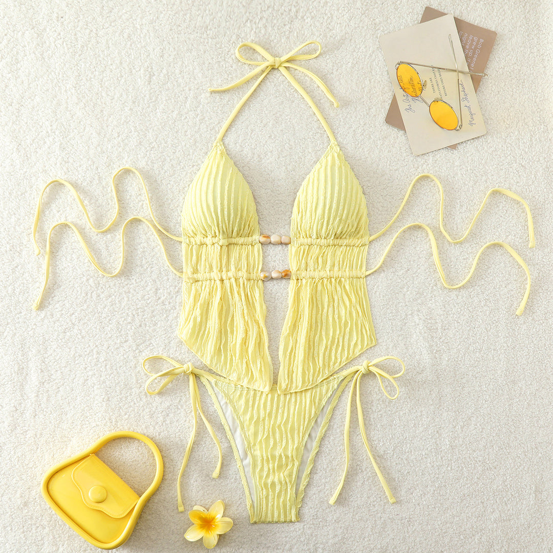 Women High Quality Ribbed Bikini with Adjustable Straps StylebySassy