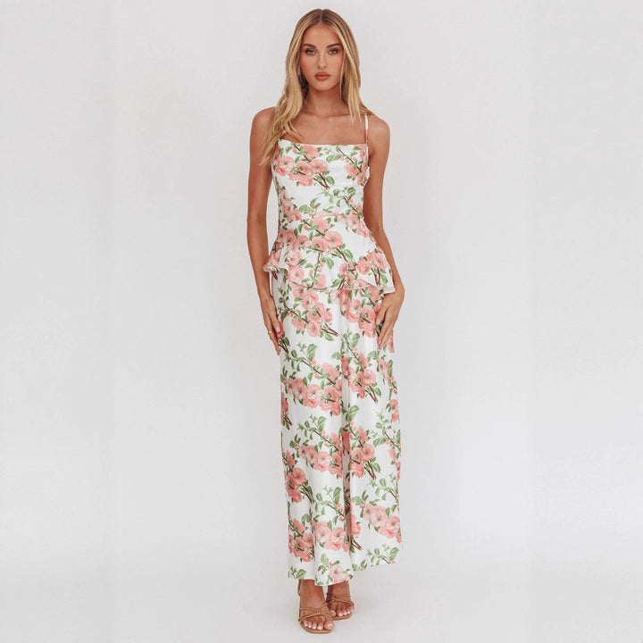 Women Elegant Peplum Dress with Floral Design StylebySassy