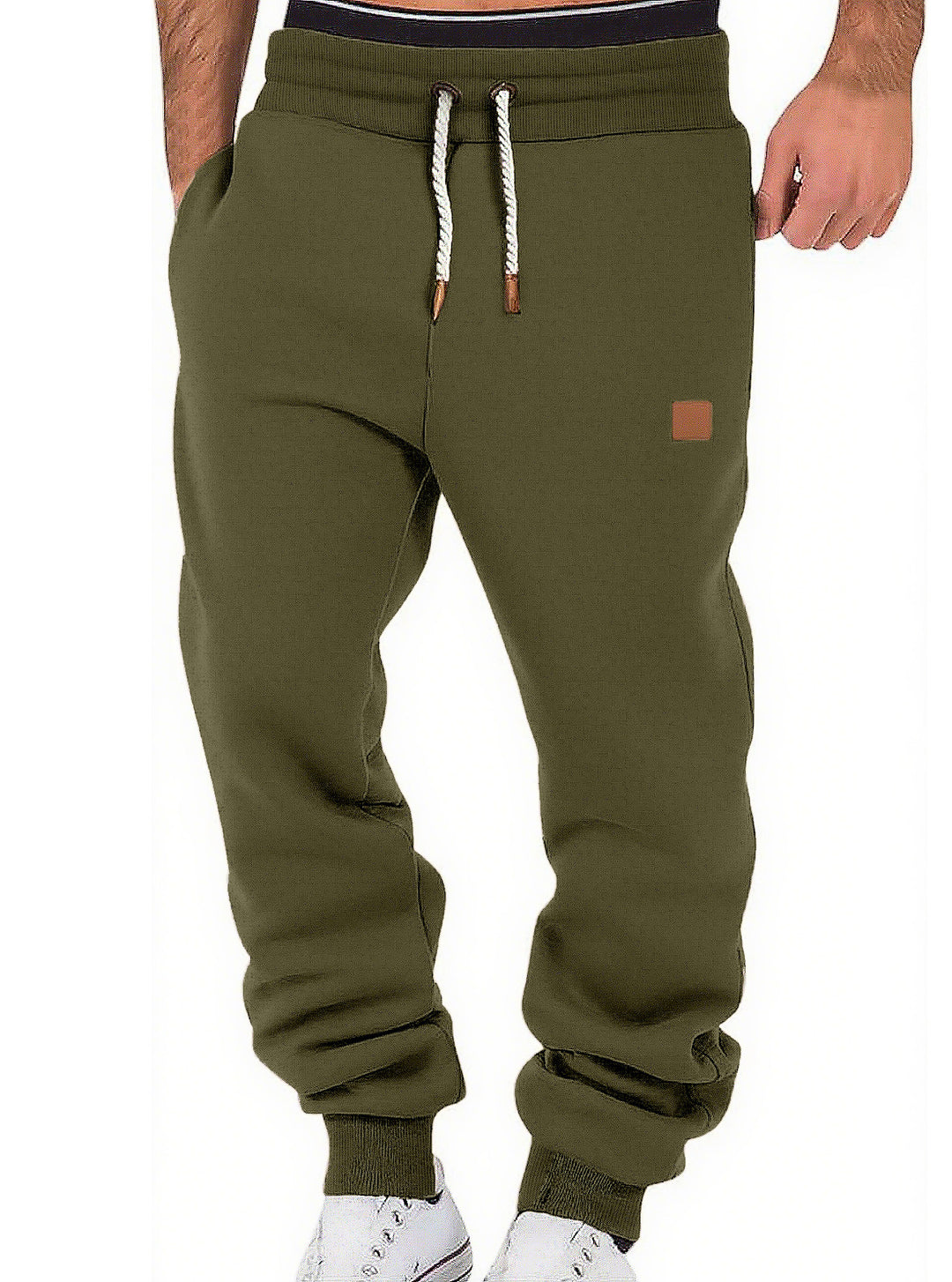 Men's comfortable jogging pants made of high-quality cotton blend with elastic waistband, drawstring, and cuffs StylebySassy