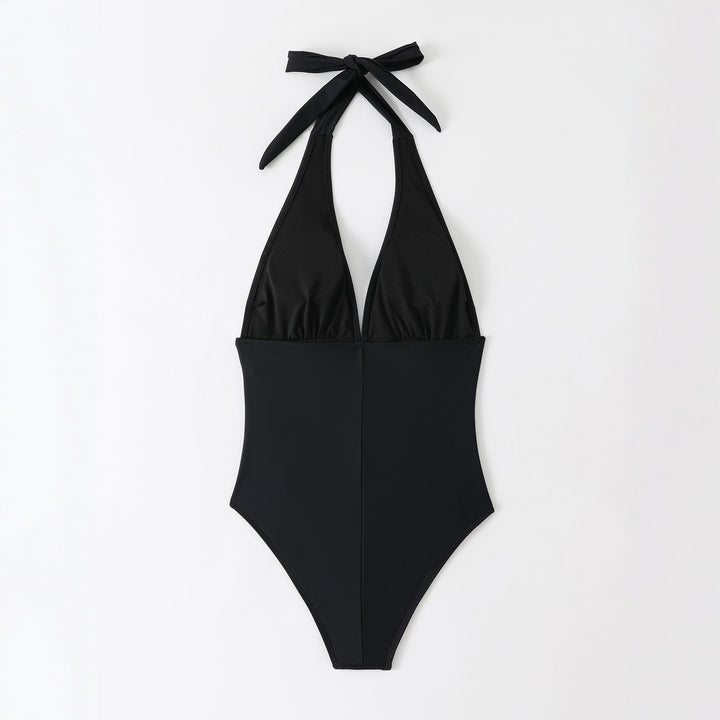 Women's Backless Swimsuit with Fashionable Ruching StylebySassy