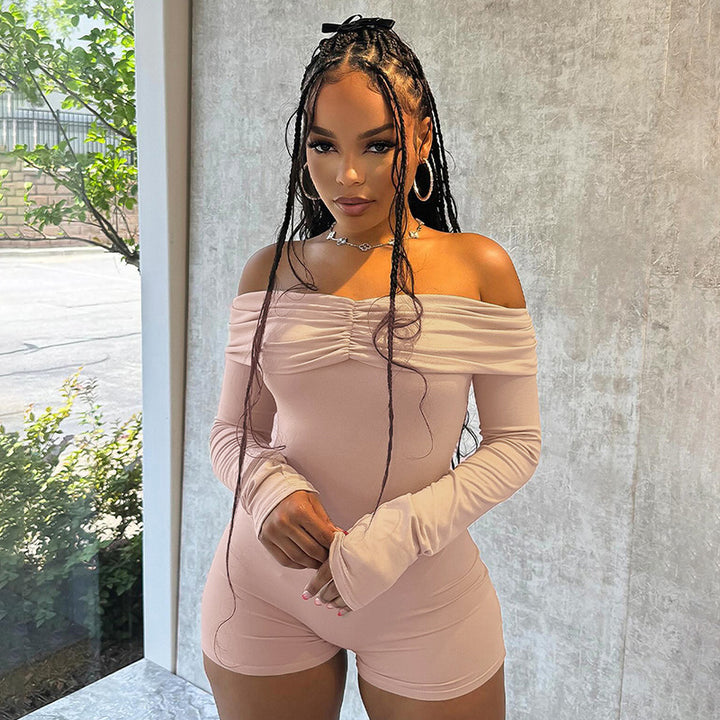 Women Off-Shoulder Bodysuit with Long Sleeves StylebySassy