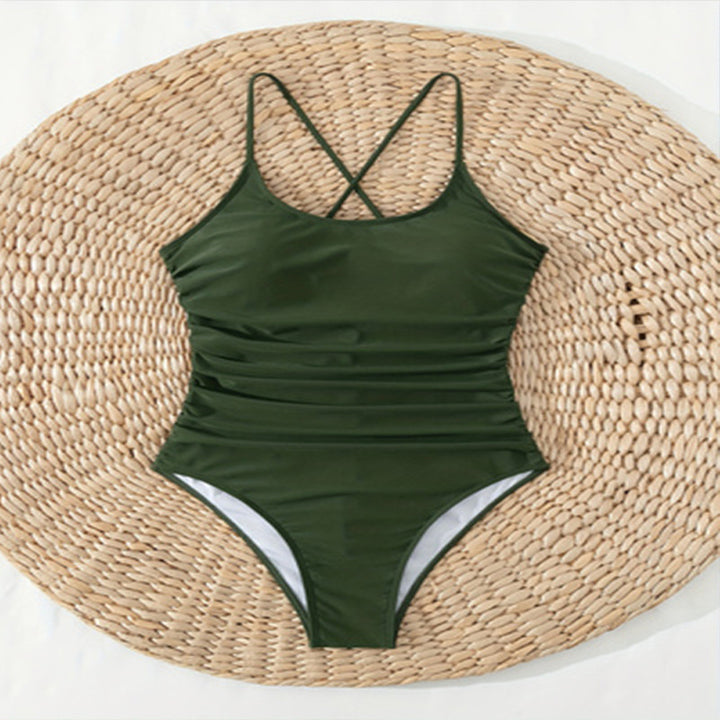 Women's One-Piece Swimsuit with Elegant Gathering StylebySassy