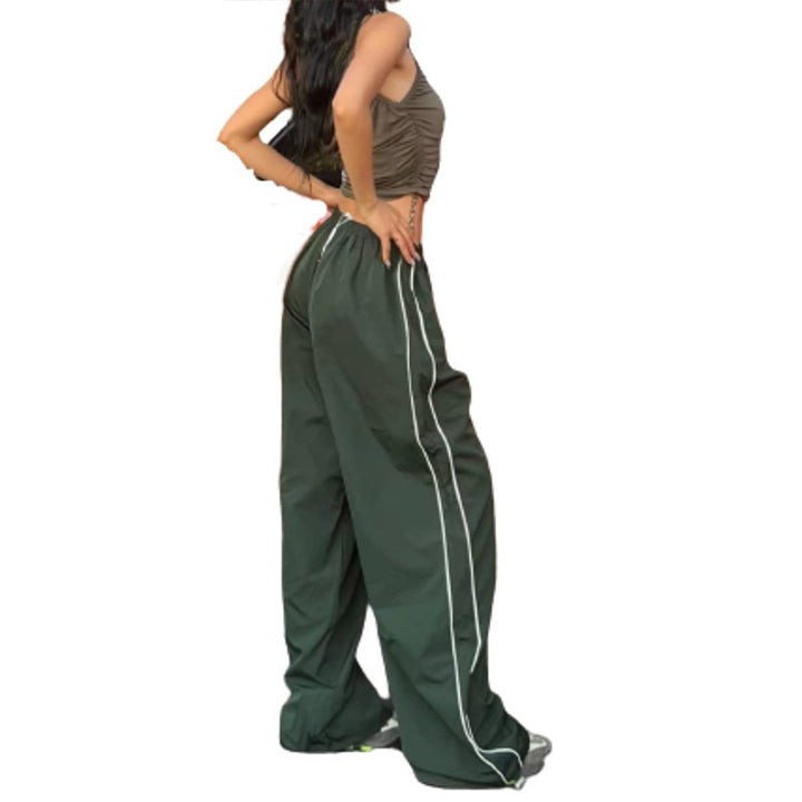 Women's Wide Satin Pants with Elastic Waistband StylebySassy