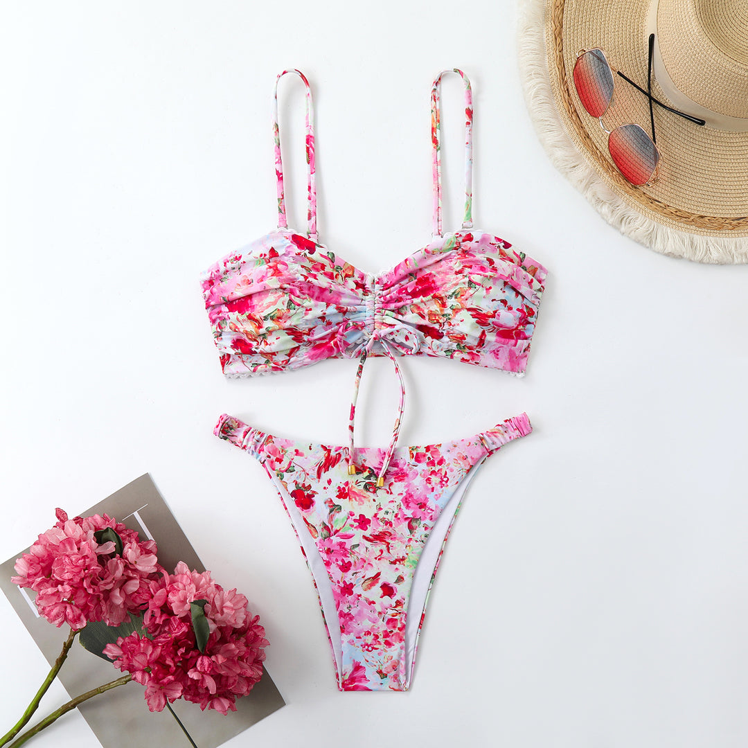 Women Bandeau Bikini with refined ruffle details StylebySassy