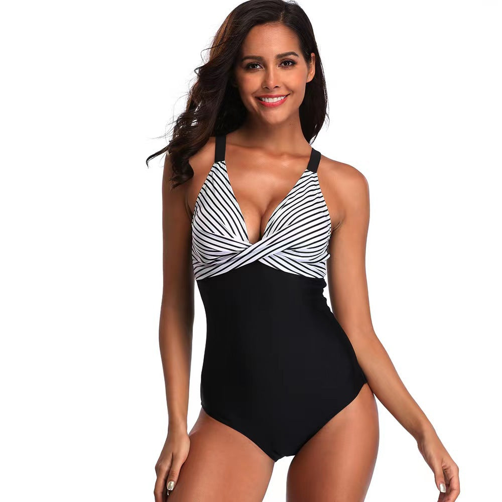 Women Elegant Swimwear One-Piece with Innovative Knot Design StylebySassy